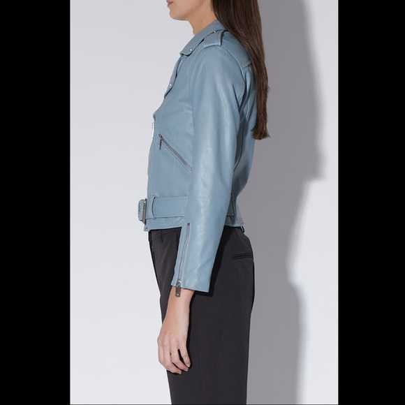 🔥🔥🔥NEW Walter Baker Allison Leather Moto Jacket - Picture 4 of 5